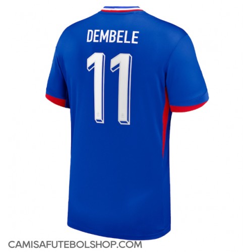 Camisa de time de futebol França Ousmane Dembele #11 Replicas 1º Equipamento Europeu 2024 Manga Curta